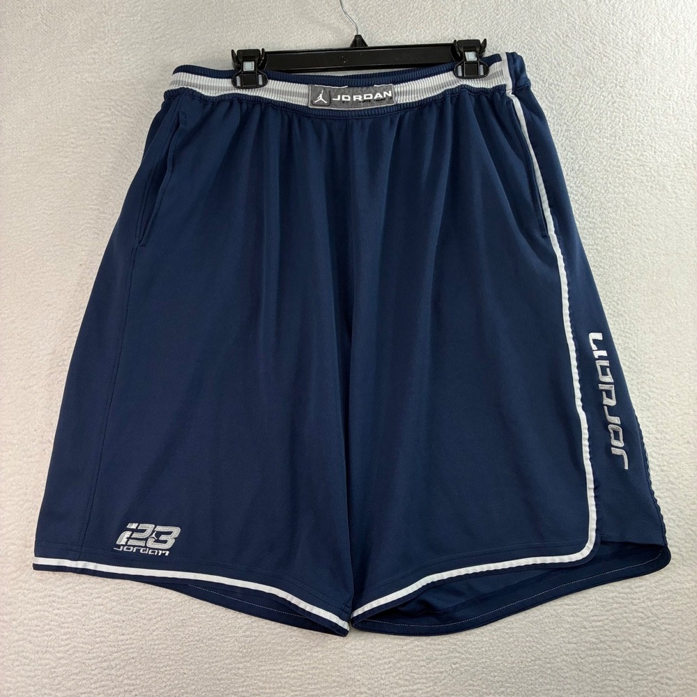 Y2K Jordan Baggy Basketball Shorts Men XL Blue Gray Jumpman Vintage Loose